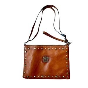 Pratesi Italian Cognac leather bag